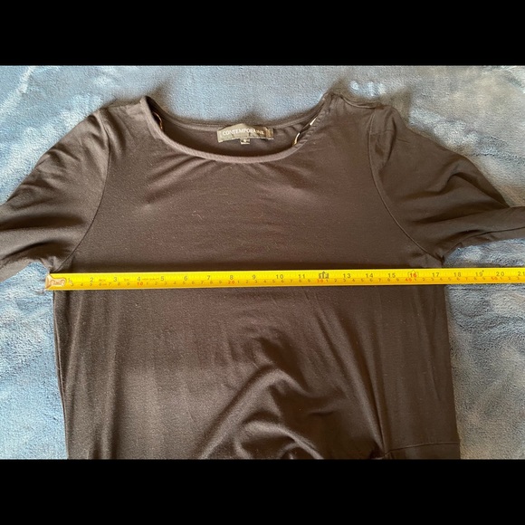 Contemporaine Side Tie Black Dress - Picture 8 of 11